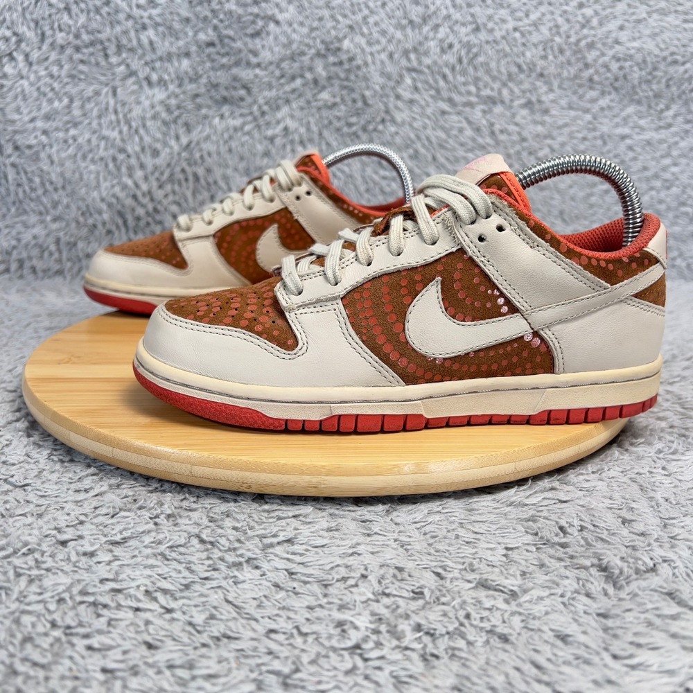 Nike Dunk Low Cognac Polka Dot Suede Womens Size 6 Vintage 2007 309324-212